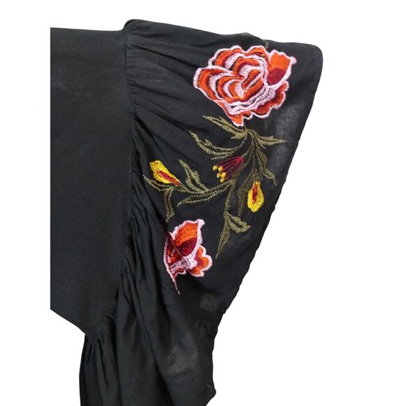 Feathers Womens size Large Embroidered Off The Shoulder Boho Flowy Hippie Dress - Picture 5 of 14